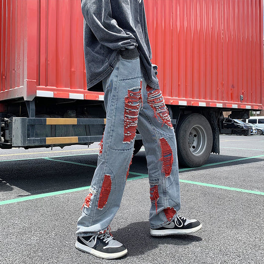 Jeans Vintage Holgados Rotos y Desgastados para Hombre - Image 3