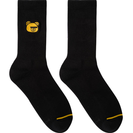 Calcetines de Algodón con Bordado de Osito para Ejercicio y Fitness