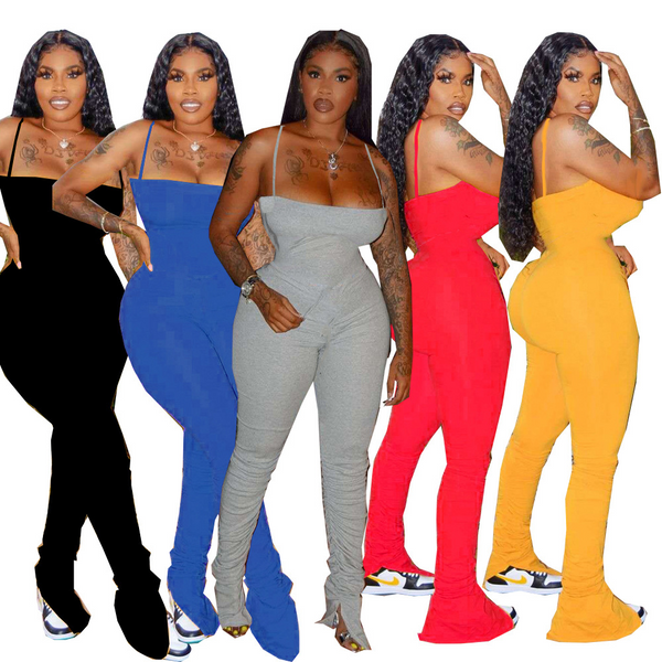 Jumpsuit con Pliegues y Cordón Ajustable