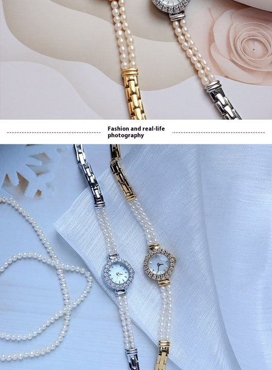 Reloj Pulsera de Perlas Agua Dulce 6A Natural - Diseño Versátil de Alta Gama - Image 9