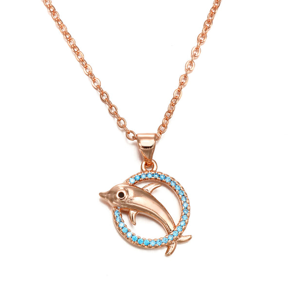 Collar Delfín Romántico de Cobre - Diseño Coreano Minimalista para Mujer - Image 7