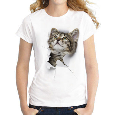 Playera Slim con Estampado de Gatos Streetwear - Image 4