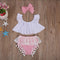 Set de 3 Tops con Shorts Flecos y Diademas