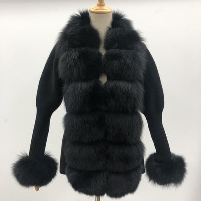 Cardigan Tejido para Mujer con Cuello de Zorro Desmontable - Otoño e Invierno - Image 9