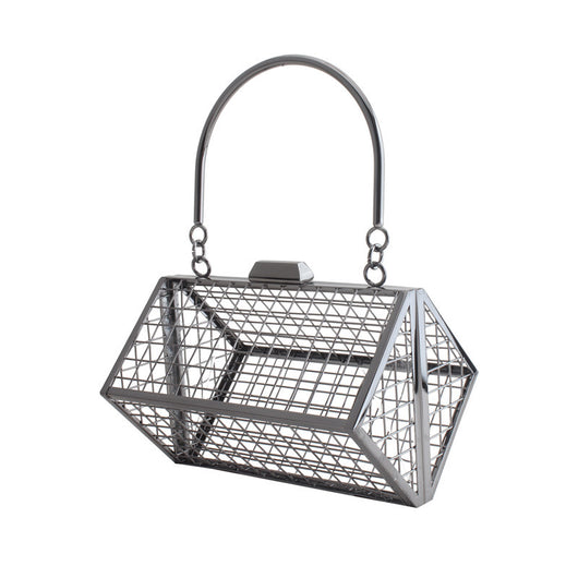 Bolso de Malla Metálica Hueca para Eventos - Cartera Diagonal Elegante - Image 7