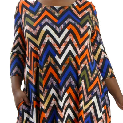 Blusa Casual Estampada Talla Grande Suelta Cuello Redondo - Image 4