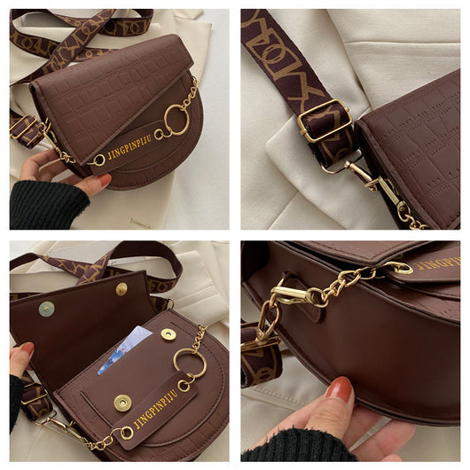 Bolso Bandolera Retro con Patrón de Piedra - Image 12