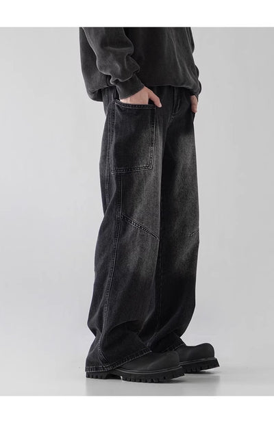 Jeans Rectos de Pierna Ancha y Corte Holgado para Hombre - Image 12