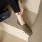Zapatos Planos Mujer Otoño con Tacón Grueso y Punta Baja