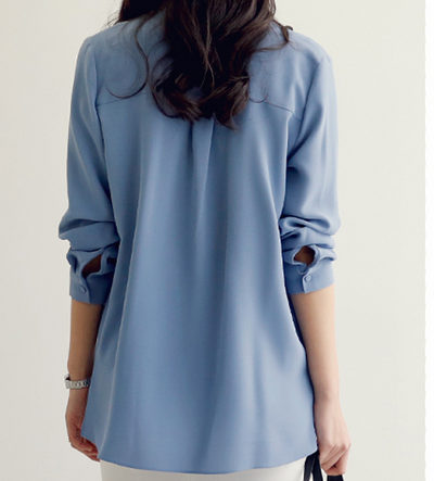 Blusa de Chifón con Moños Flotantes para Mujer - Image 4