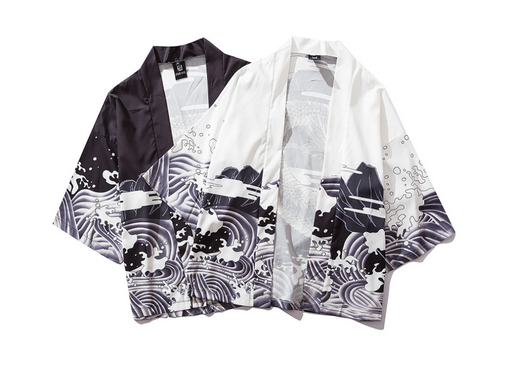 Cardigan Ukiyo-e con Diseño Pintado a Mano - Image 8