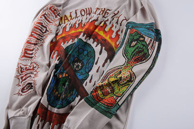 Remera Manga Larga Calavera Street Graffiti Coconut - Image 11