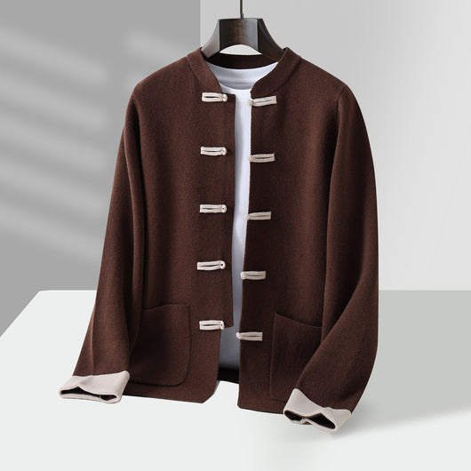 Chaqueta Retro Tang Estilo Chino para Hombre - Casual de Manga Larga - Image 5