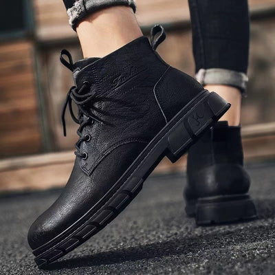 Botas Altas de Cuero Negro para Hombre - Image 3