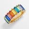 Anillo Chapado en Oro con Circonitas Multicolor