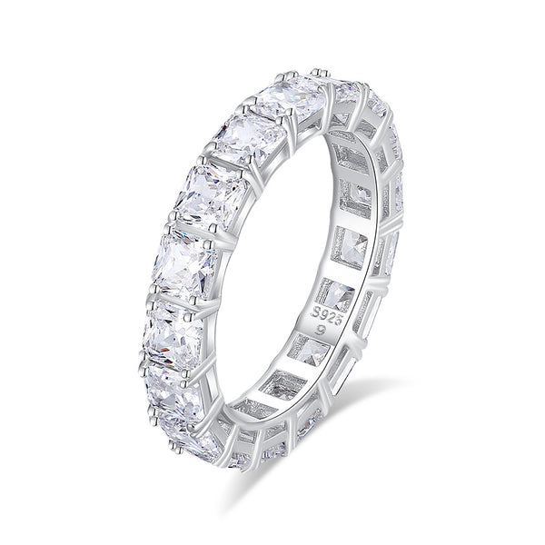 Anillo de Diamantes Cuadrado Pavé en Plata 925 para Mujer - Image 5