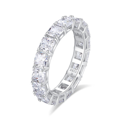 Anillo de Diamantes Cuadrado Pavé en Plata 925 para Mujer - Image 5