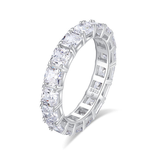 Anillo de Diamantes Cuadrado Pavé en Plata 925 para Mujer - Image 5