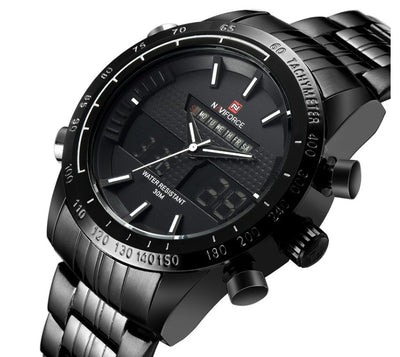 Reloj Deportivo Sumergible para Hombre con Banda de Acero - Image 8
