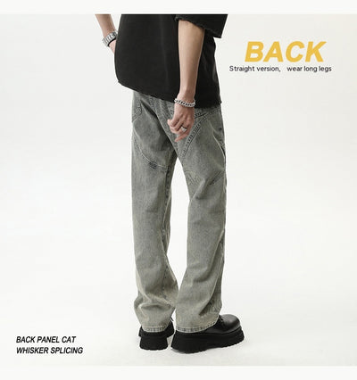 Jeans Rectos Holgados Resistentes para Hombre sin Elastano - Image 11
