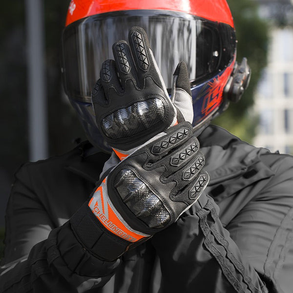 Guantes de Motociclista con Fibra de Carbono