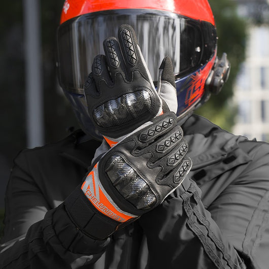 Guantes de Motociclista con Fibra de Carbono