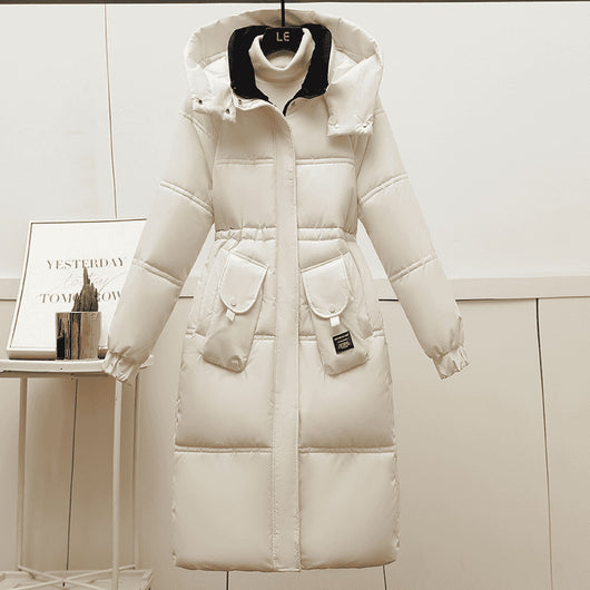 Abrigo Largo Acolchado de Algodón para Mujer Talla Grande - Image 17