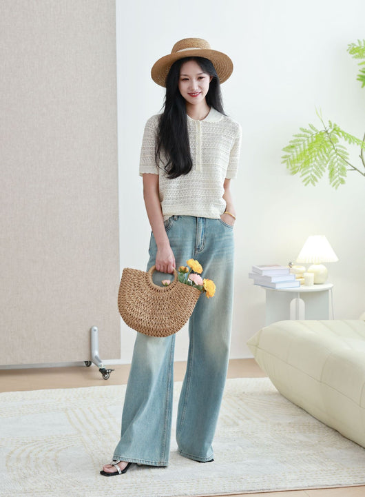 Jeans Rectos Holgados Efecto Vintage para Mujer - Image 12