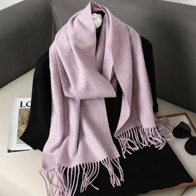 Pashmina Cálida de Color Sólido para Mujer - Chal Suave Estilo Cashmere - Image 55