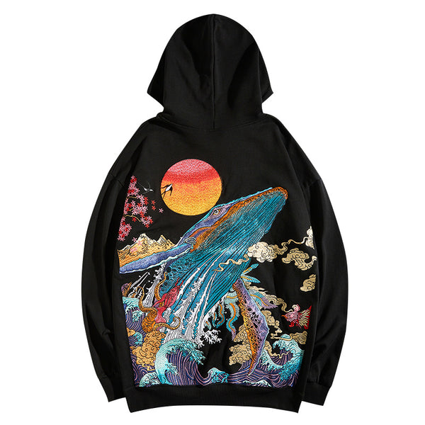 Suéter Hoodie para Hombre con Bordado Artesanal Pesado - Image 4