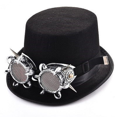 Sombrero Gótico Steampunk con Gafas Remachadas - Accesorio Retro Punk - Image 3