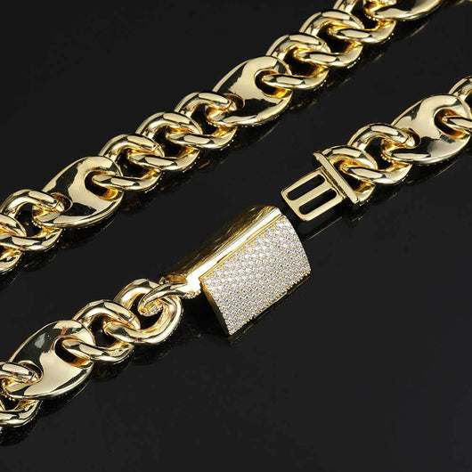 Cadena Cubana Pig Nose Hip Hop 20mm - Collar y Pulsera 3 en 1 - Image 3