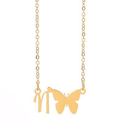 Collar Colgante Mariposa con Inicial Personalizada - Image 57