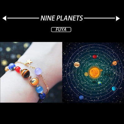 Pulsera del Universo con 8 Planetas en Piedra Azul - Image 7