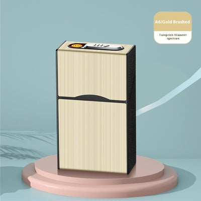 Encendedor Recargable USB con Estuche Portacigarrillos Resistente al Viento - Image 10