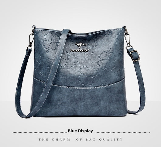 Bolso Bucket de Cuero Genuino con Grabado - Gran Capacidad para Mujer - Image 13