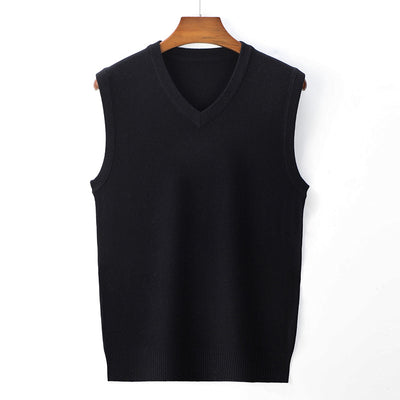 Suéter Casual V-Neck Liso para Hombre - Primavera y Otoño - Image 5
