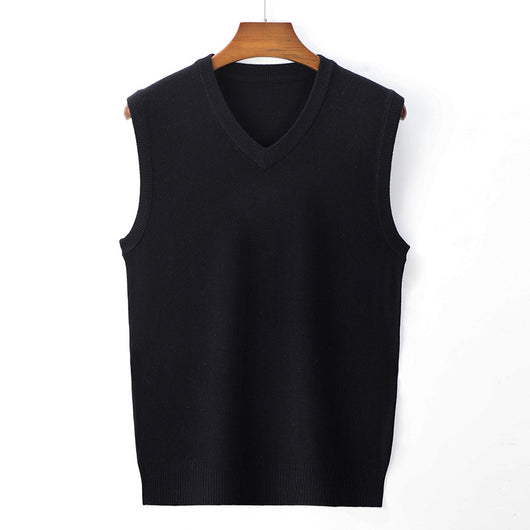 Suéter Casual V-Neck Liso para Hombre - Primavera y Otoño - Image 5