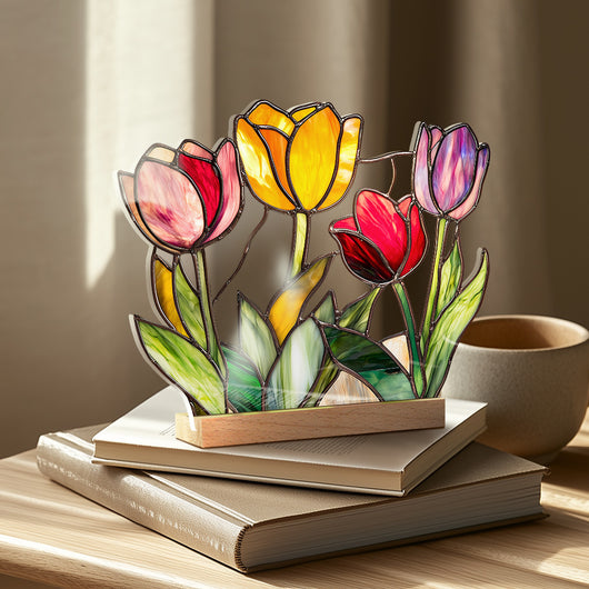 Adornos Decorativos Acrílicos con Efecto Cristal - Flores y Paisajes - Image 39