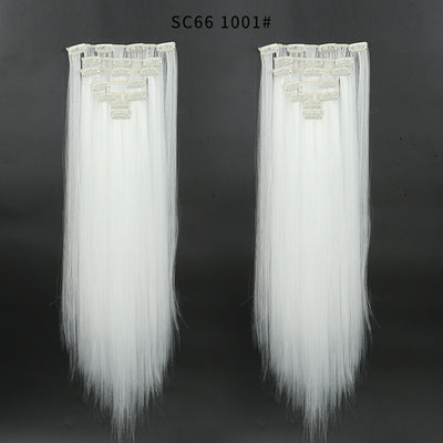 Set de Extensiones de Cabello con 16 Clips - Peluca de Fibra Sintética Premium - Image 67