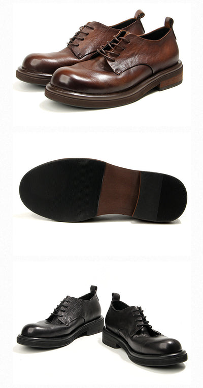 Zapatos de Cuero Vintage Estilo Británico para Hombre - Image 8