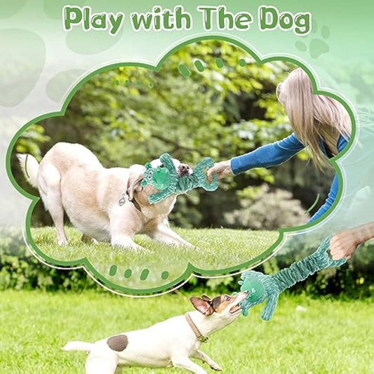 Juguetes para Perros Chirriantes de Peluche - Juegos de Tracción para Mascotas Pequeñas, Medianas y Grandes