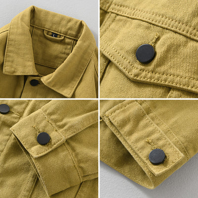 Chaqueta Camisa Denim Retro Francesa Casual para Hombre - Image 7