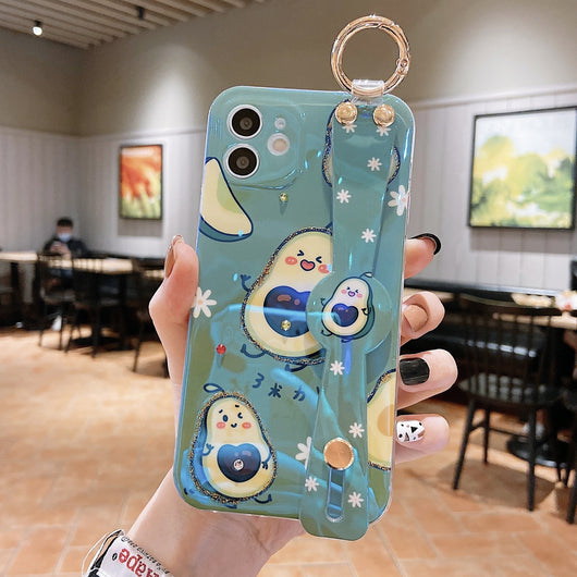 Funda para Celular con Correa de Muñeca y Respaldo de Aguacate - Image 3
