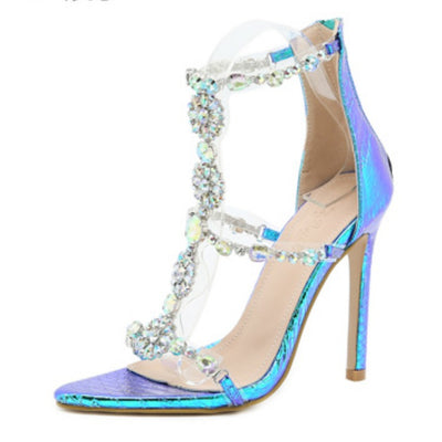 Sandalias Stiletto de Cristal Huecas con Rhinestones para Mujer - Image 9