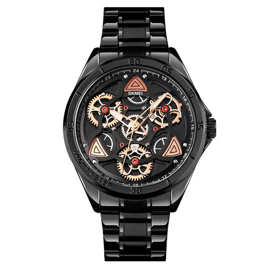 Reloj Mecánico de Pulsera de Acero con Engranajes Visibles - Image 4