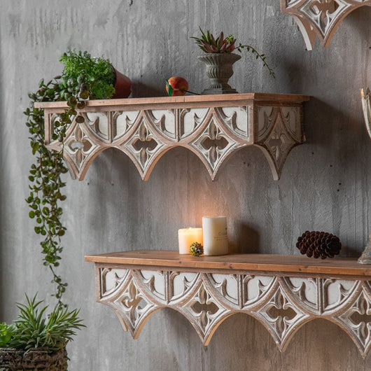 Estante Decorativo Floral Estilo Pastoral para Pared - Image 3
