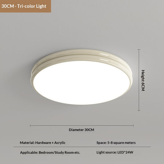 Lámpara de Techo Ultrafina Estilo Crema para Recámara Principal - Image 13