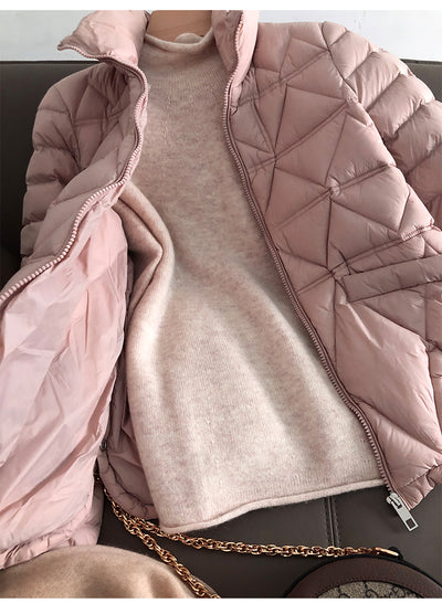 Chaqueta Ligera de Plumón de Pato Blanco - Estilo Casual Elegante - Image 21