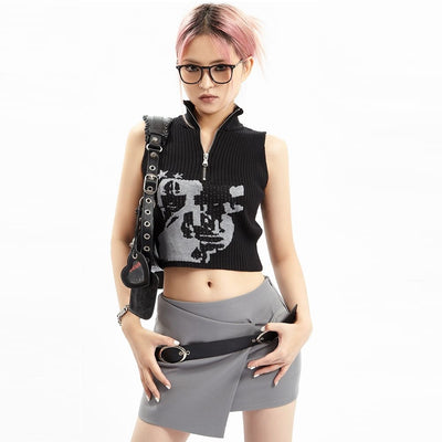 Chaleco Cuello Alto sin Mangas para Verano Mujer